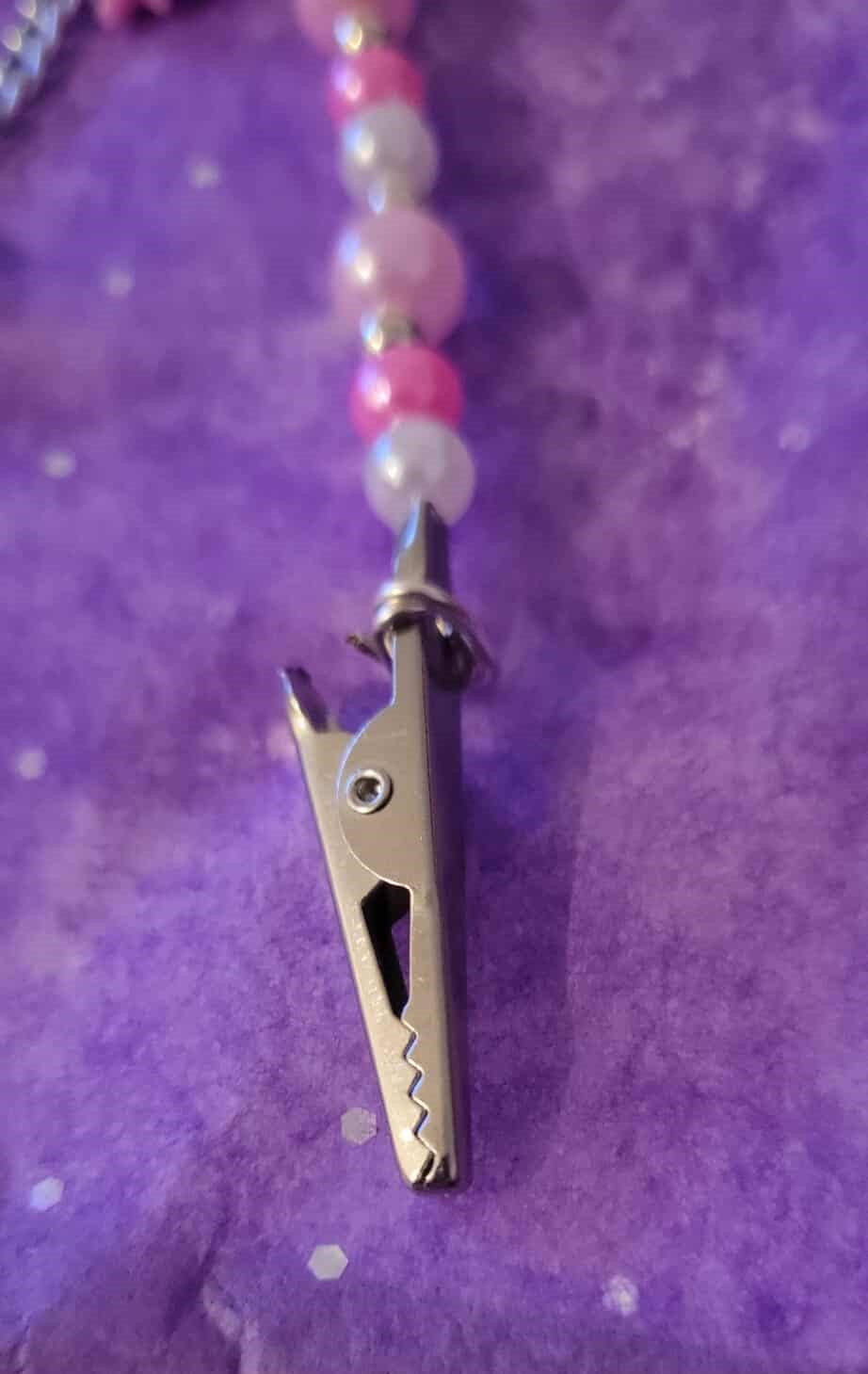 Kawaii Kitty Charm – Pink Pearl Roach Clip