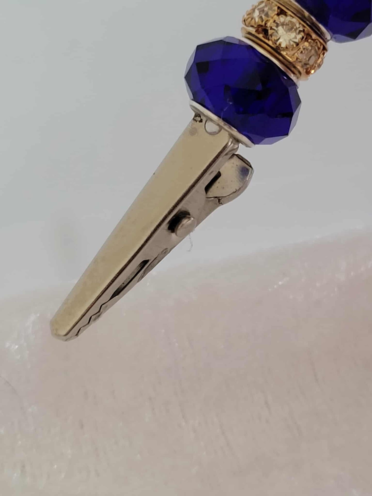 Night Watcher Beaded Roach Clip – Sapphire Owl Edition
