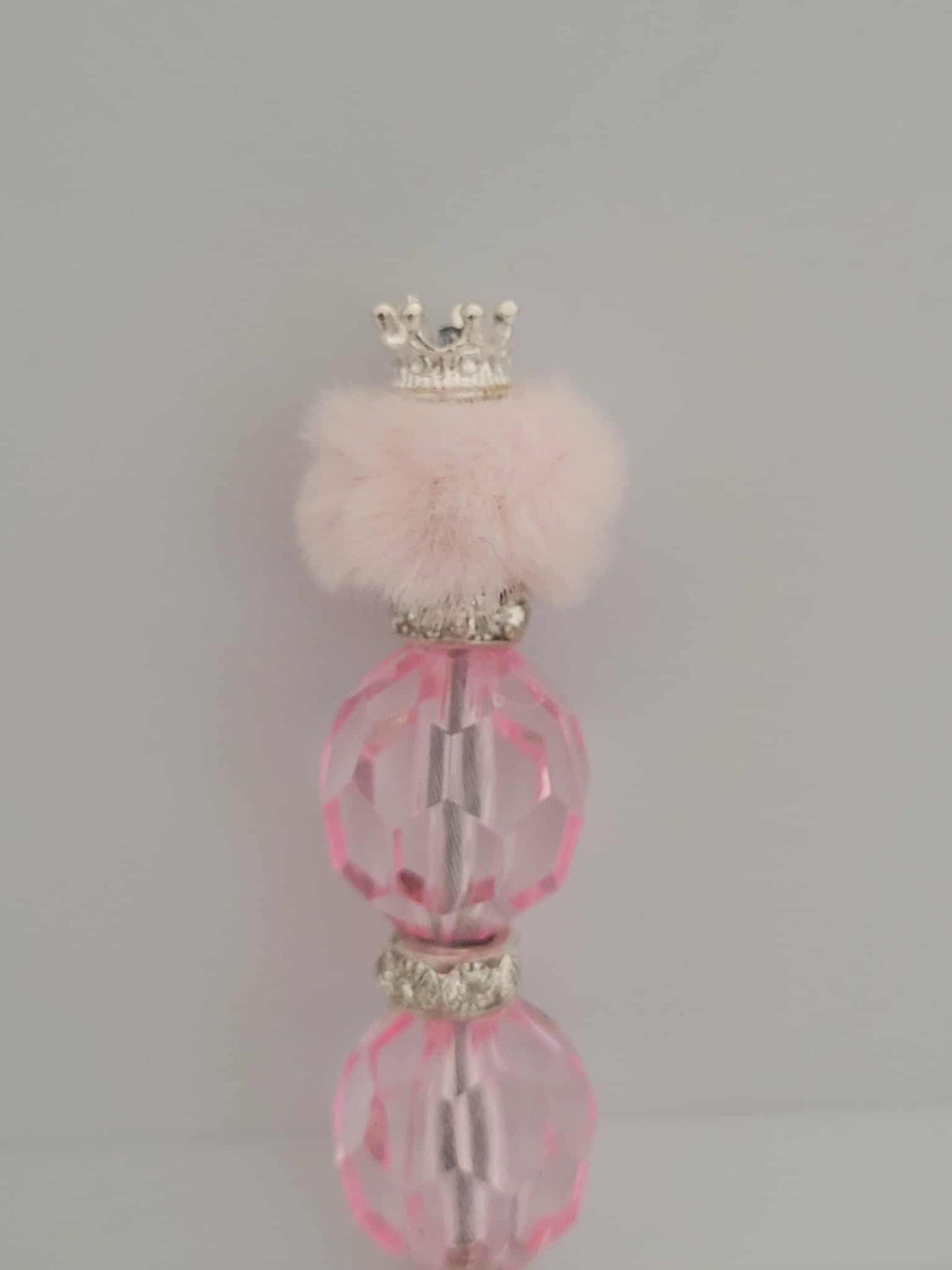 “Pink Crystal Puff Princess Roach Clip”