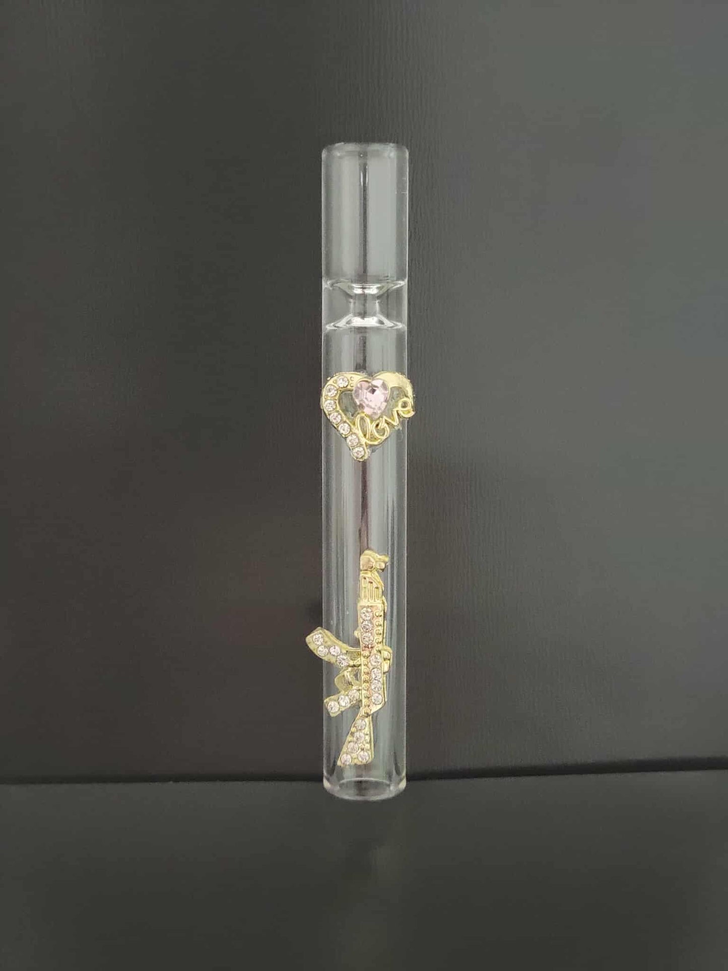 Love & Ammo Blinged-Out Glass Chillum