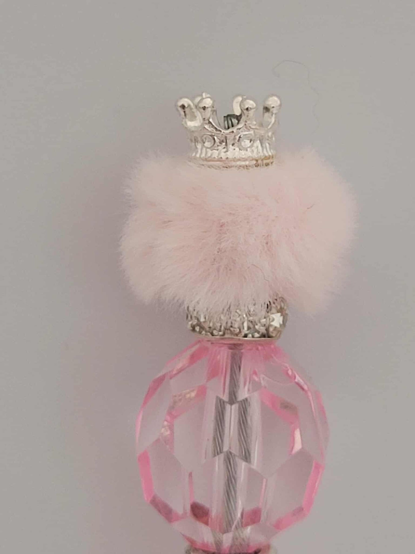 “Pink Crystal Puff Princess Roach Clip”