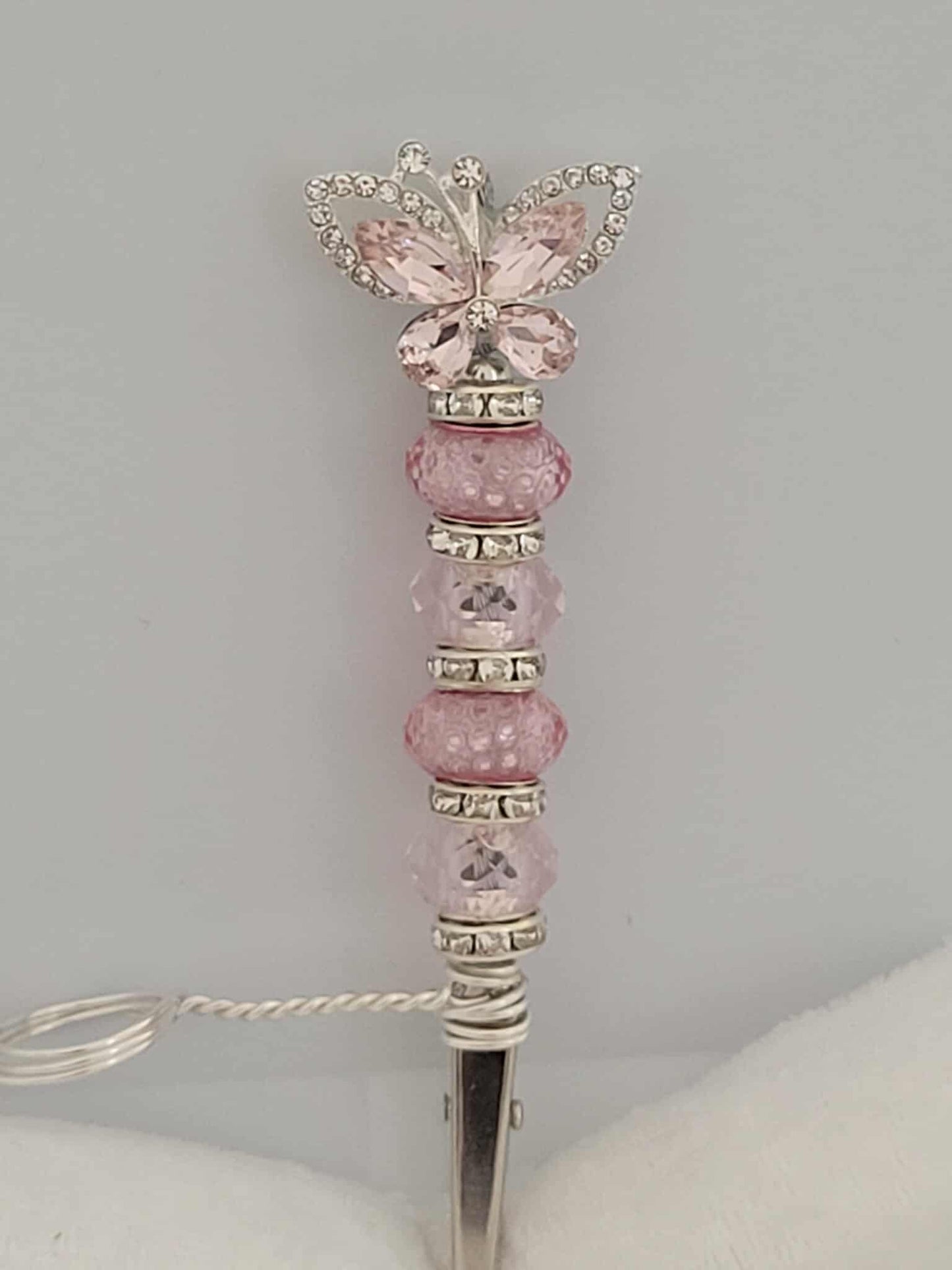 Pink Blush Butterfly Babe Roach Clip