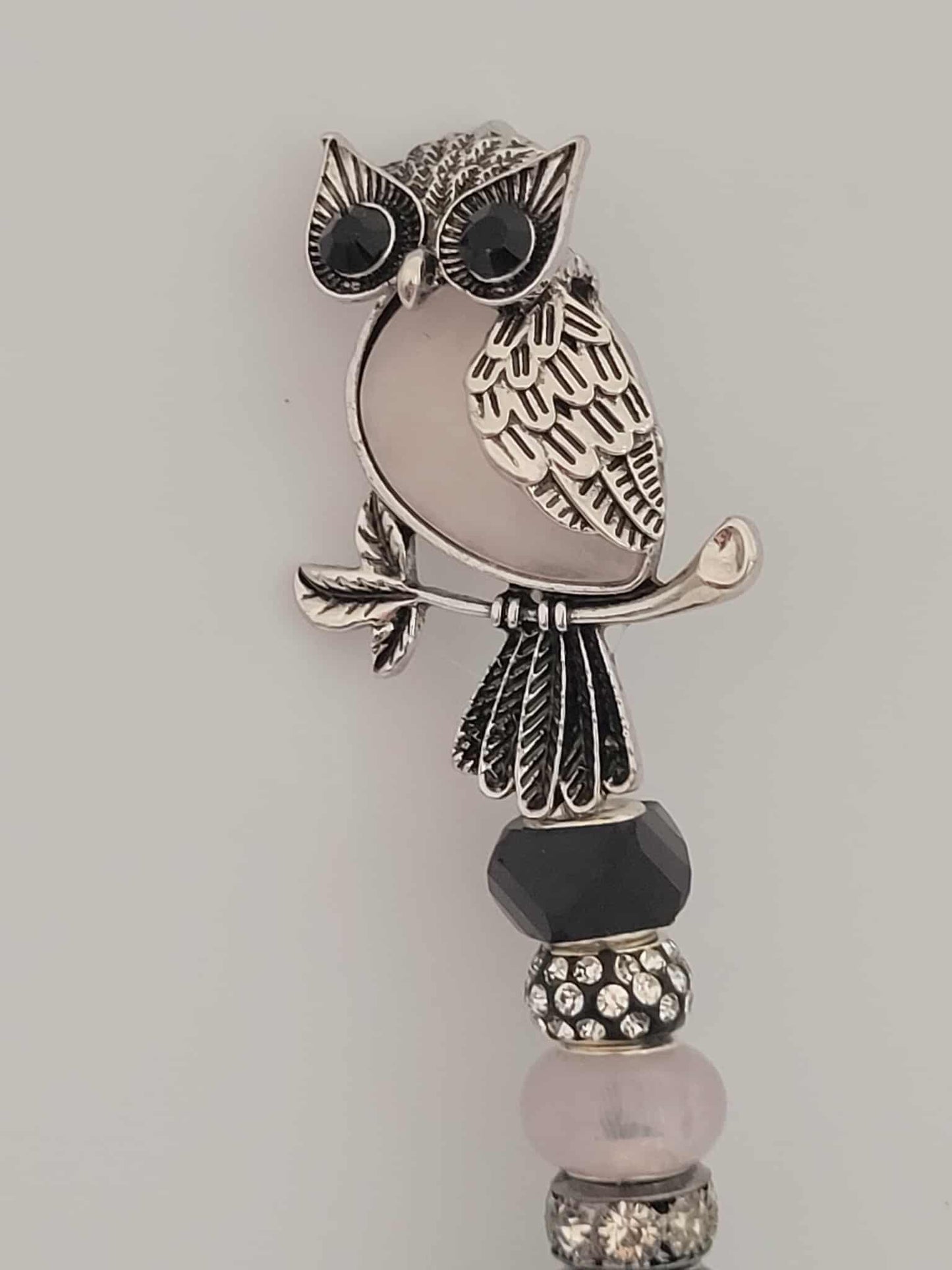 Opal Moon Owl Roach Clip - High Class Joint Holder