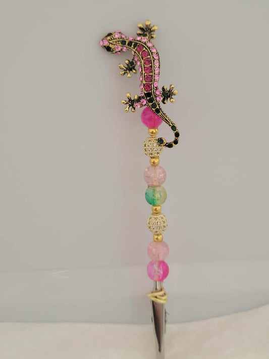"Pink Lounge Lizard Roach Clip"