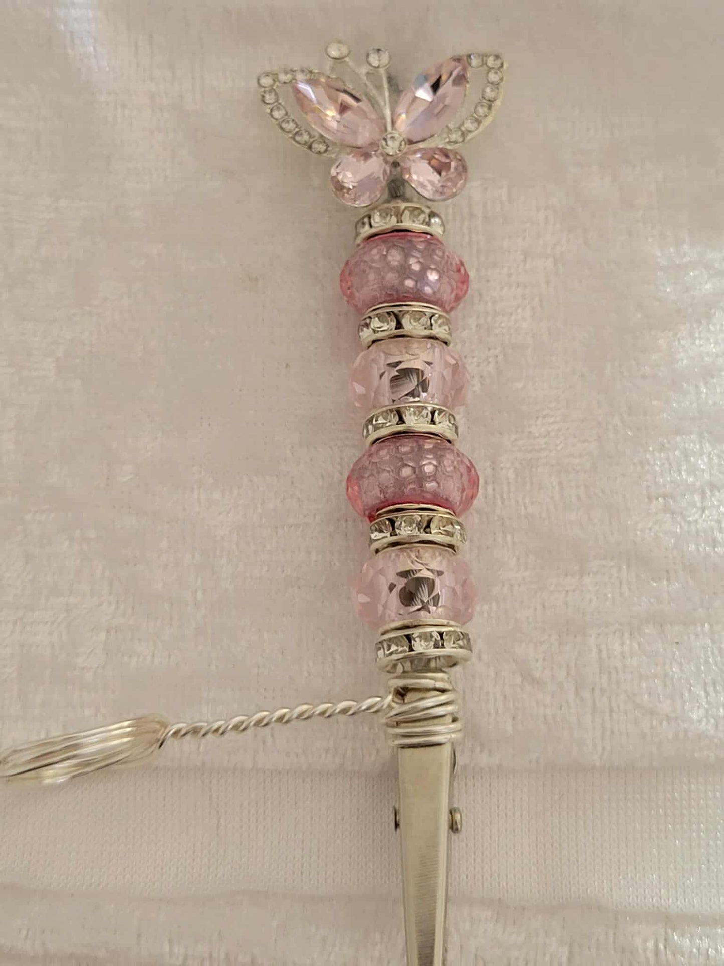 Pink Blush Butterfly Babe Roach Clip