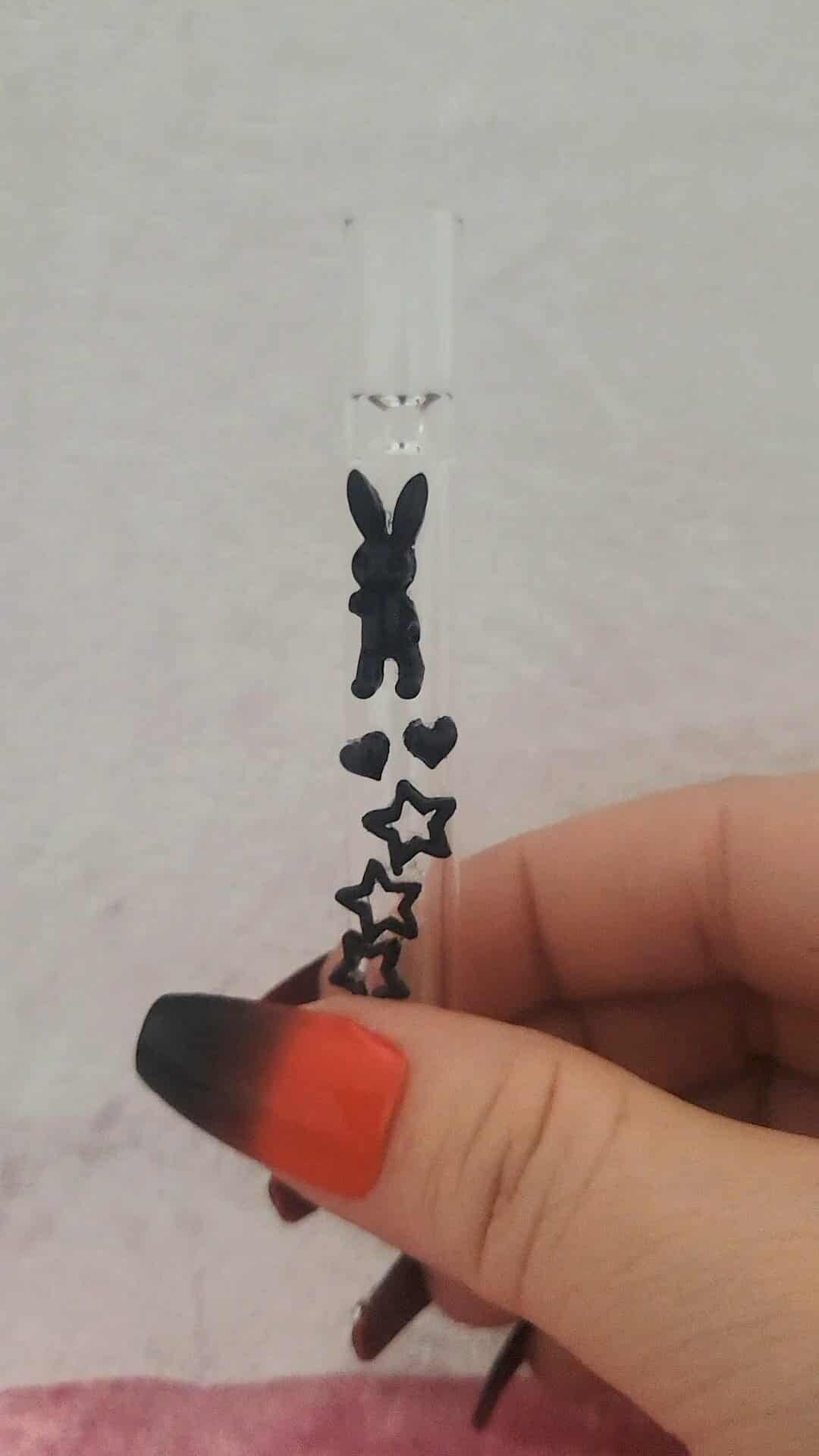 Dark Bunny Nights Glass Chillum